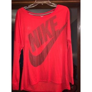 Long sleeve Red Nike shirt
